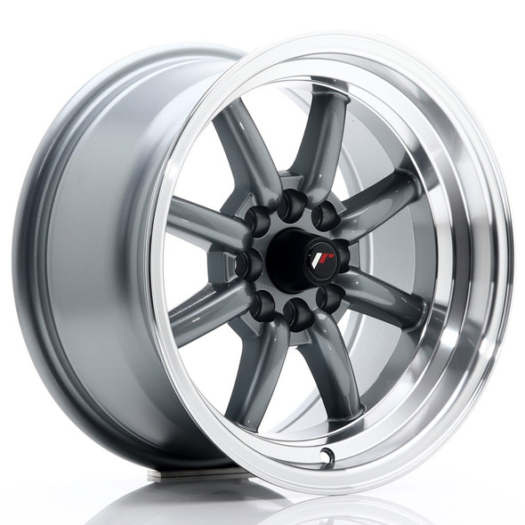 JR Wheels JR19 15x8 ET0 4x100/108 Gun Metal w/Machined Lip www.srbpower.com