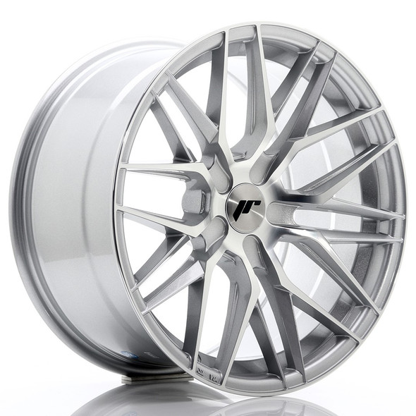 JR Wheels JR28 18x9.5 ET20-40 5H CUSTOM PCD Silver Machined Face www.srbpower.com