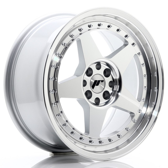 JR Wheels JR6 17x8 ET35 4x100/114 Silver Machined Face www.srbpower.com