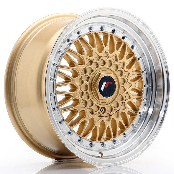 JR Wheels JR9 16x7.5 ET25 CUSTOM PCD Gold w/Machined Lip www.srbpower.com