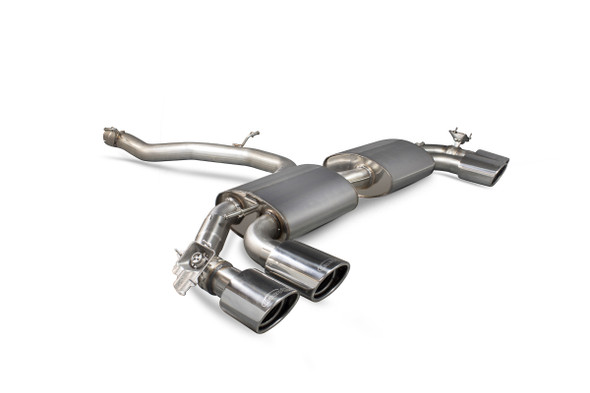 Scorpion Non-resonated cat-back system (with valves)  (SAUS055) Audi TT S Mk3 2014-2019 www.srbpower.com
