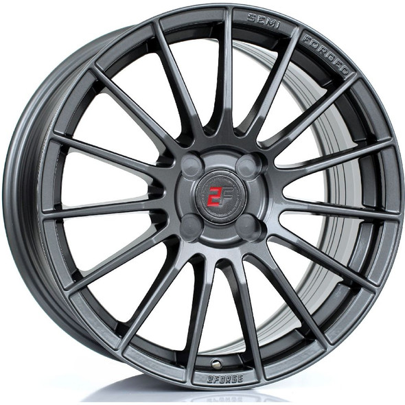 2FORGE ZF1 17x8 4x100 GLOSS GUNMETAL Custom Offset: ET10 TO ET58 www.srbpower.com