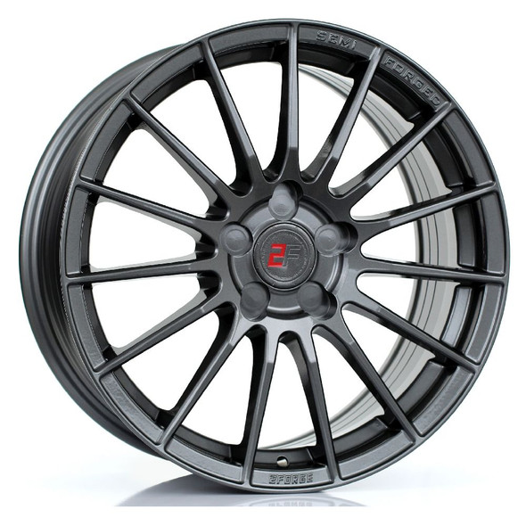 2FORGE ZF1 17x7.5 5x100 GLOSS GUNMETAL Custom Offset: ET10 TO ET51 www.srbpower.com