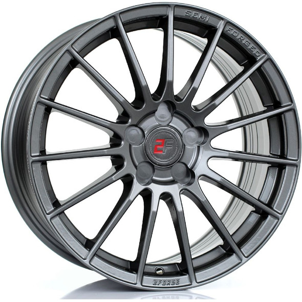 2FORGE ZF1 17x8 5x108 GLOSS GUNMETAL Custom Offset: ET10 TO ET58 www.srbpower.com