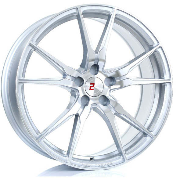 2FORGE ZF2 20x8.5 5x100 SILVER POLISHED FACE Custom Offset: ET9 TO ET45 www.srbpower.com