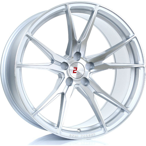 2FORGE ZF2 20x10.5 5x100 SILVER POLISHED FACE Custom Offset: ET9 TO ET40 www.srbpower.com