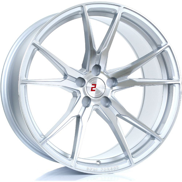 2FORGE ZF2 20x10.5 5x105 SILVER POLISHED FACE Custom Offset: ET9 TO ET40 www.srbpower.com