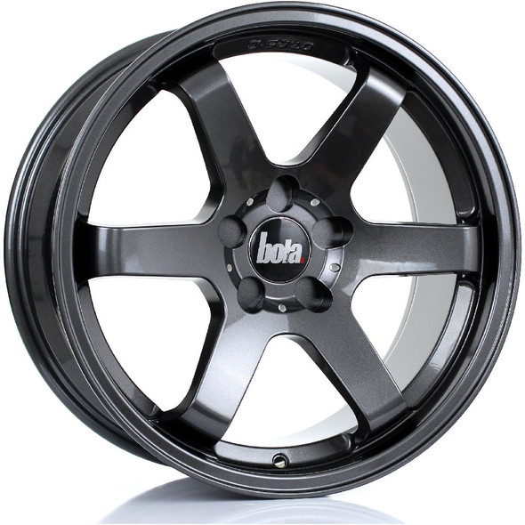 BOLA B1 18x8.5 5x112 GLOSS GUNMETAL Custom Offset: ET35 TO ET45 www.srbpower.com