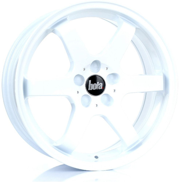 BOLA B1 17x7.5 5x100 WHITE Custom Offset: ET40 TO ET45 www.srbpower.com