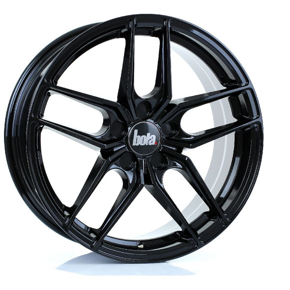 BOLA B11 18x8 5x100 GLOSS BLACK Custom Offset: ET30 TO ET45 www.srbpower.com