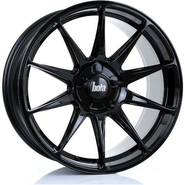 BOLA B15 18x8.5 5x120 GLOSS BLACK Custom Offset: ET35 TO ET45 www.srbpower.com