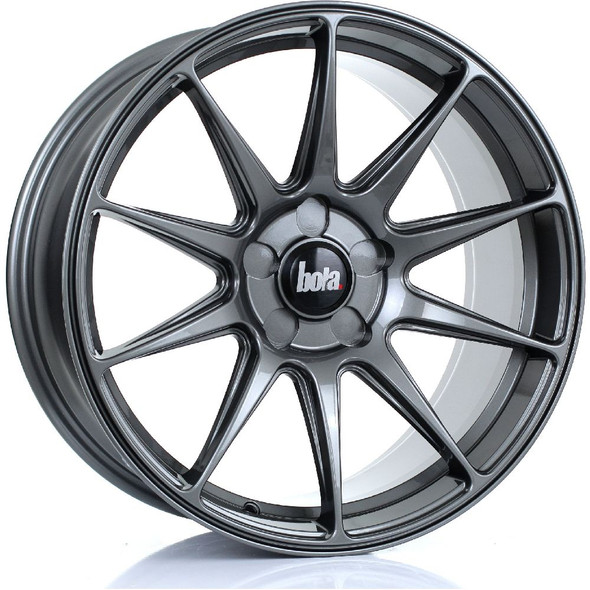 BOLA B15 18x8.5 5x114 GLOSS GUNMETAL Custom Offset: ET35 TO ET45 www.srbpower.com