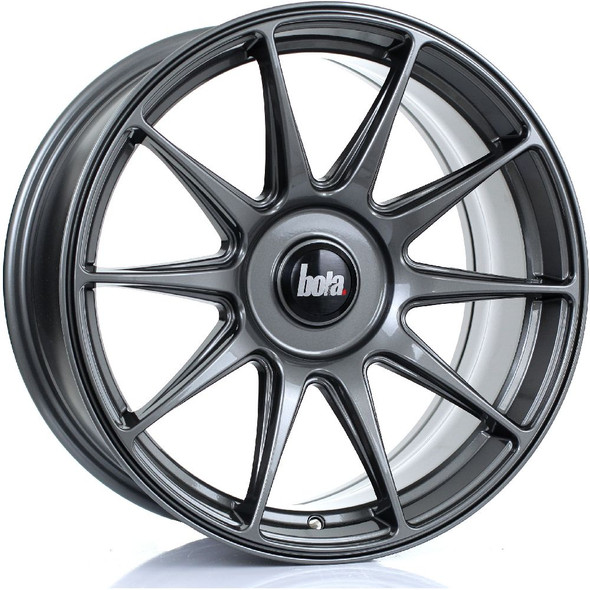 BOLA B15 17x8 5x105 GLOSS GUNMETAL Custom Offset: ET35 TO ET45 www.srbpower.com