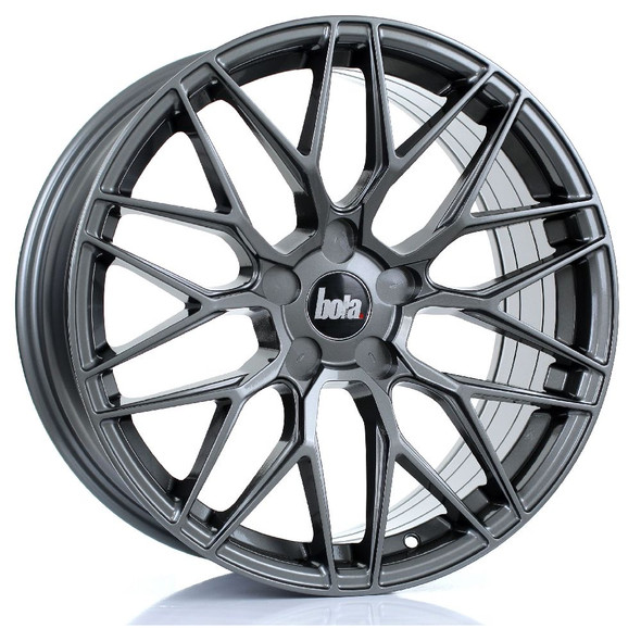 BOLA B17 18x8.5 5x100 GLOSS GUNMETAL Custom Offset: ET25 TO ET45 www.srbpower.com