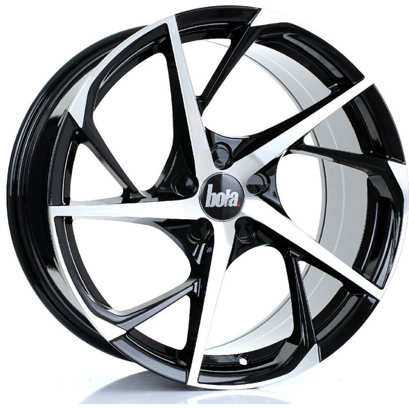 BOLA B18 19x9.5 5x112 BLACK POLISHED FACE Custom Offset: ET25 TO ET45 www.srbpower.com