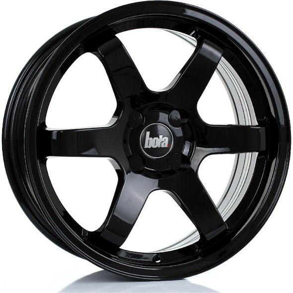 BOLA B1R 17x7.5 4x114 GLOSS BLACK Custom Offset: ET40 TO ET45 www.srbpower.com