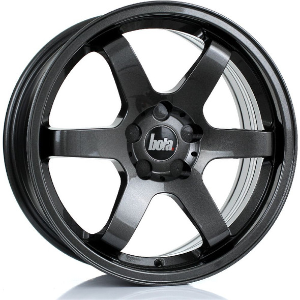 BOLA B1R 17x7.5 5x98 GLOSS GUNMETAL Custom Offset: ET40 TO ET45 www.srbpower.com