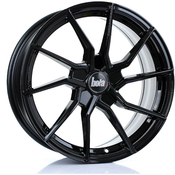 BOLA B25 17x7.5 5x100 GLOSS BLACK Custom Offset: ET40 TO ET45 www.srbpower.com