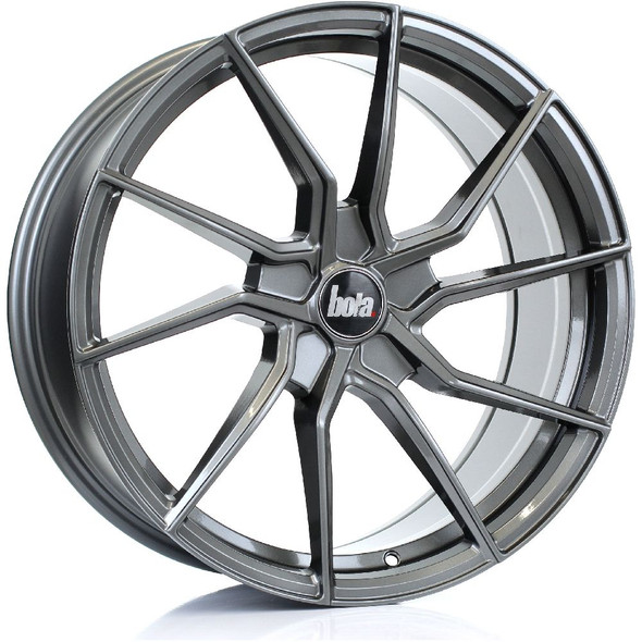 BOLA B25 19x8.5 5x108 GLOSS GUNMETAL Custom Offset: ET25 TO ET45 www.srbpower.com