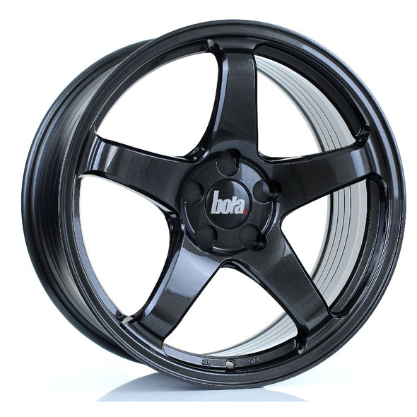 BOLA B2R 18x8.5 5x100 GLOSS GUNMETAL Custom Offset: ET30 TO ET45 www.srbpower.com