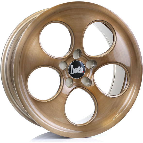 BOLA B5 18x8.5 5x100 BRONZE BRUSHED POLISHED FACE Custom Offset: ET40 TO ET45 www.srbpower.com