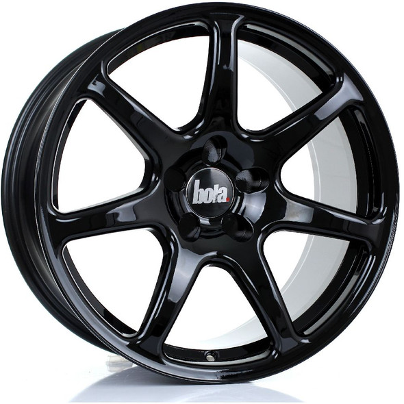 BOLA B7 18x9.5 5x100 GLOSS BLACK Custom Offset: ET25 TO ET45 www.srbpower.com