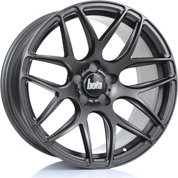 BOLA B8R 18x9.5 5x100 MATT GUNMETAL Custom Offset: ET25 TO ET45 www.srbpower.com