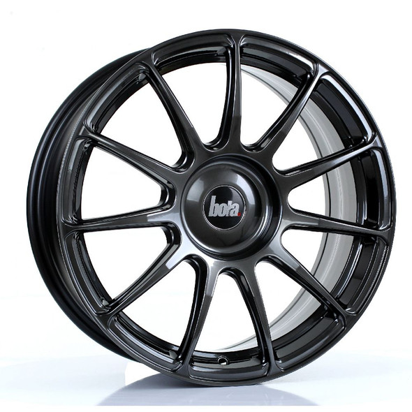 BOLA VST 17x7.5 4x108 HYPER BLACK Custom Offset: ET40 TO ET45 www.srbpower.com