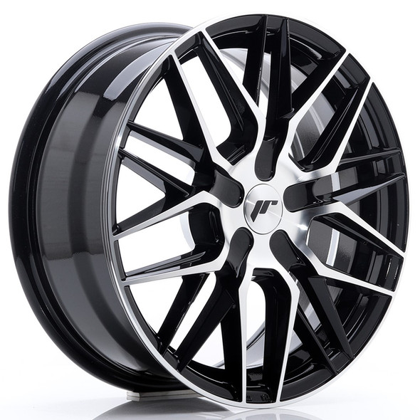 JR Wheels JR28 17x7 ET20-45 CUSTOM PCD Gloss Black Machined Face www.srbpower.com