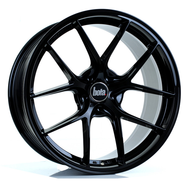 Bola FLE 19x9.5 5x100 Gloss Black CUSTOM OFFSET: ET42 TO 49 www.srbpower.com