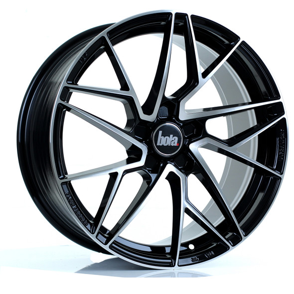 Bola FLR 18x8.5 5x112 Gloss Black Polished Face CUSTOM OFFSET: ET40 TO 50 www.srbpower.com