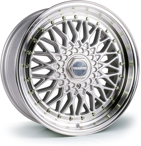 Dare DRRS 16 inch 5x112 / 5x120 Silver Polished / Chrome Rivets www.srbpower.com