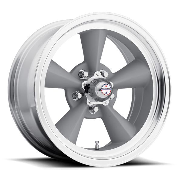 American Racing VN309 TT O 15x7 ET-6 5x120.65 83.06mm VINTAGE SILVER W/ MACHINED LIP (Load Rated 717kg)