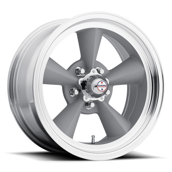 American Racing VN309 TT O 15x7 ET-6 5x127 83.06mm VINTAGE SILVER W/ MACHINED LIP (Load Rated 717kg)