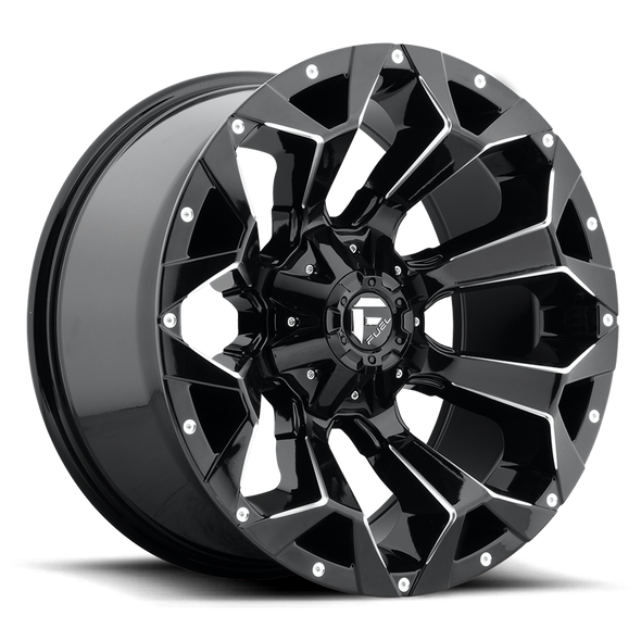 Fuel D576 ASSAULT 17x9 ET-12 5x114.3/127 78.10mm GLOSS BLACK MILLED (Load Rated 1134kg)