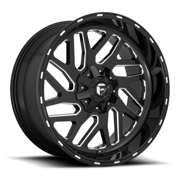 Fuel D581 TRITON 20x12 ET-43 8x165.1 125.10mm GLOSS BLACK MILLED (Load Rated 1587kg)