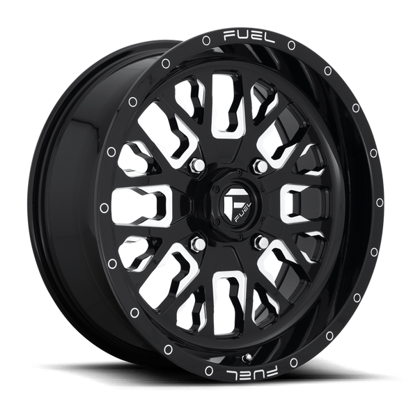 Fuel D611 STROKE 20x7 ET13 4x156 132.00mm GLOSS BLACK MILLED (Load Rated 454kg)