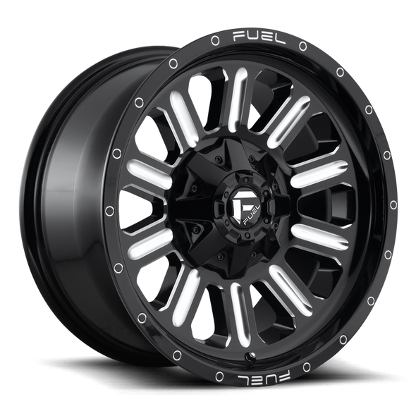 Fuel D620 HARDLINE 17x9 ET-12 5x139.7/150 110.10mm GLOSS BLACK MILLED (Load Rated 1134kg)