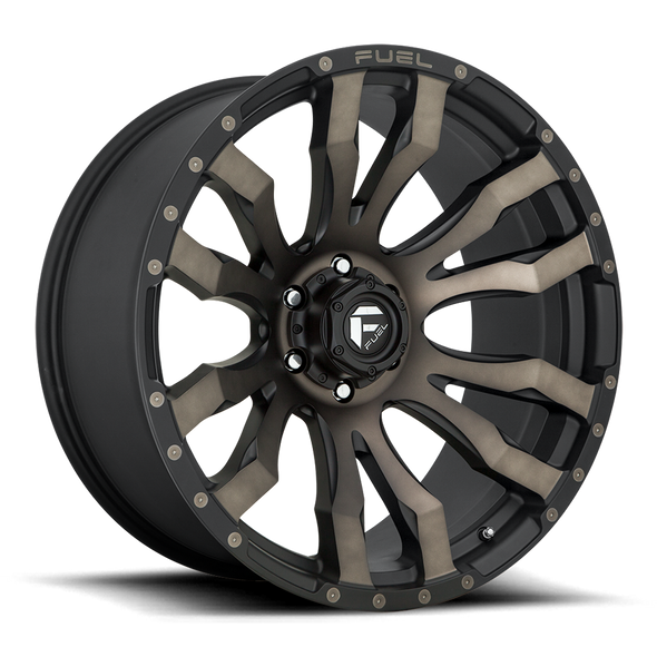 Fuel D674 BLITZ 20x10 ET-18 5x127 71.50mm MATTE BLACK DOUBLE DARK TINT (Load Rated 1134kg)