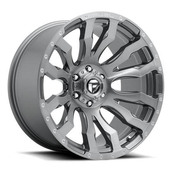 Fuel D693 BLITZ 20x12 ET-44 5x127 71.50mm BRUSHED GUN METAL TINTED CLEAR (Load Rated 1134kg)