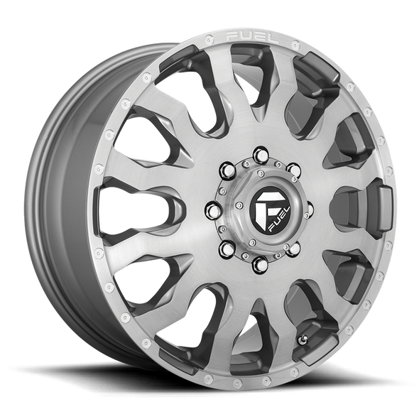 Fuel D693 BLITZ 20x8.25 ET105 8x165.1 117.00mm BRUSHED GUN METAL TINTED CLEAR (Load Rated 1361kg)