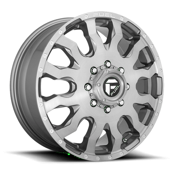 Fuel D693 BLITZ 20x8.25 ET105 8x165.1 117.00mm BRUSHED GUN METAL TINTED CLEAR (Load Rated 1361kg)
