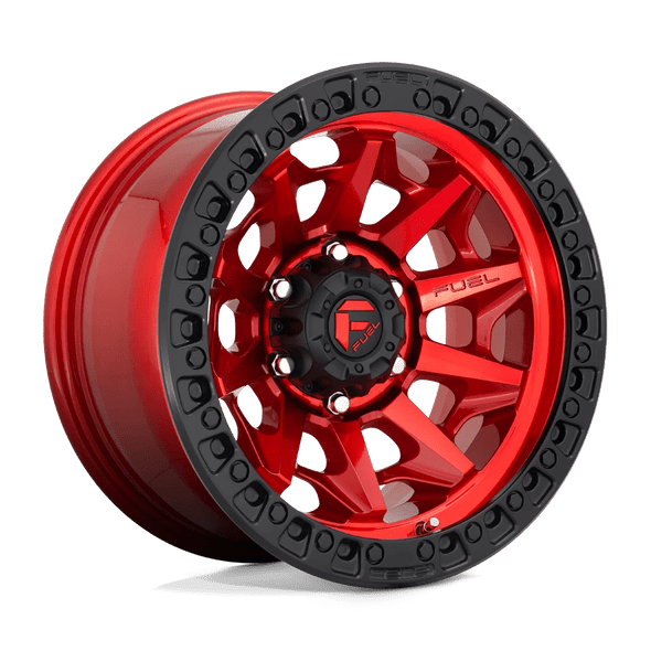 Fuel D695 COVERT 17x9 ET-12 6x135 87.10mm CANDY RED BLACK BEAD RING (Load Rated 1134kg)
