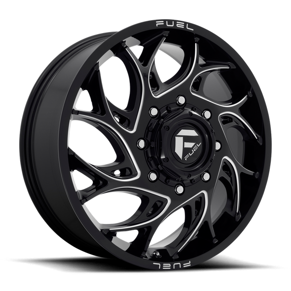 Fuel D741 RUNNER 22x8.25 ET105 8x200 142.00mm GLOSS BLACK MILLED (Load Rated 1361kg)