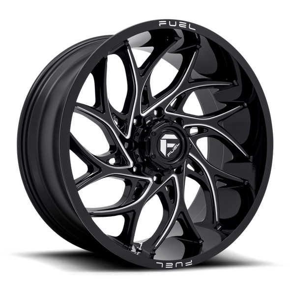 Fuel D741 RUNNER 24x11 ET0 8x180 124.20mm GLOSS BLACK MILLED (Load Rated 1678kg)