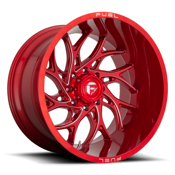 Fuel D742 RUNNER 20x10 ET-18 8x165.1 125.10mm CANDY RED MILLED (Load Rated 1678kg)