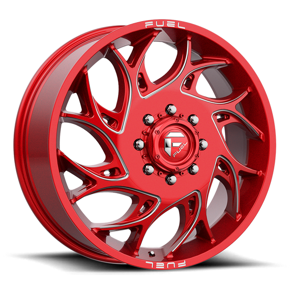 Fuel D742 RUNNER 20x8.25 ET105 8x165.1 121.50mm CANDY RED MILLED (Load Rated 1361kg)