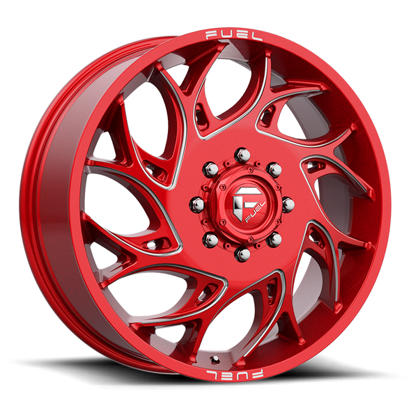 Fuel D742 RUNNER 20x8.25 ET105 8x210 154.30mm CANDY RED MILLED (Load Rated 1361kg)