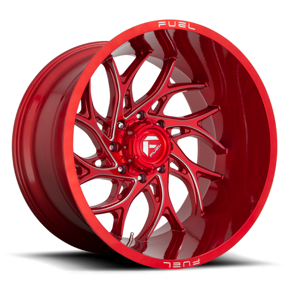 Fuel D742 RUNNER 20x9 ET01 8x165.1 125.10mm CANDY RED MILLED (Load Rated 1678kg)