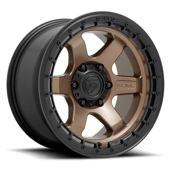 Fuel D751 BLOCK 17x9 ET01 6x120 67.06mm MATTE BRONZE W/ BLACK RING (Load Rated 1134kg)